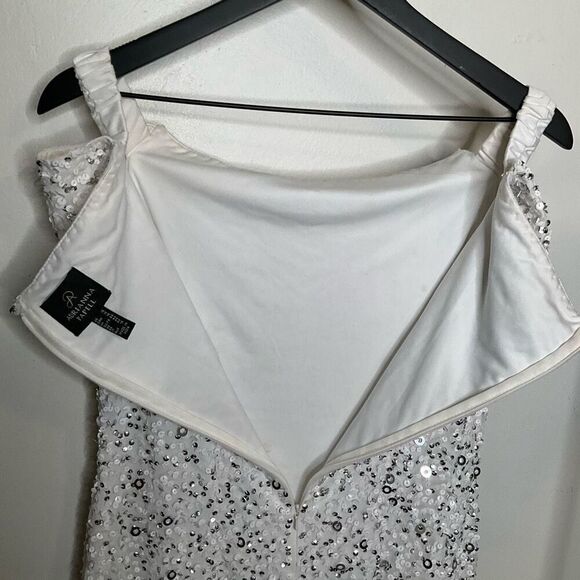 Adrianna Papell Sequin Beaded Mesh Cocktail Dress - Picture 5 of 10